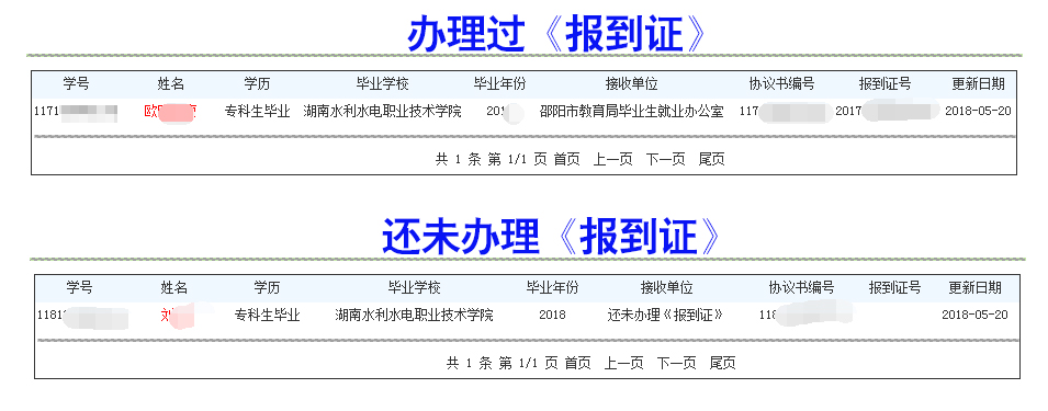 报到证查询